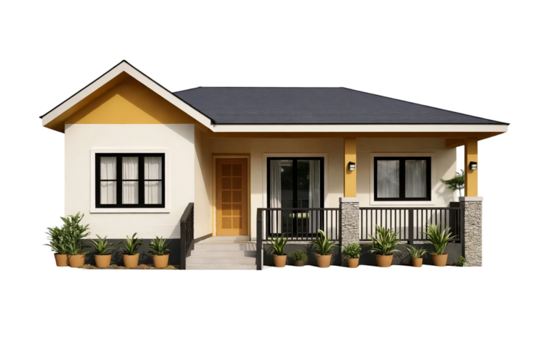 American Country Style Single Story 3 Bedroom Light Steel House Featured Image