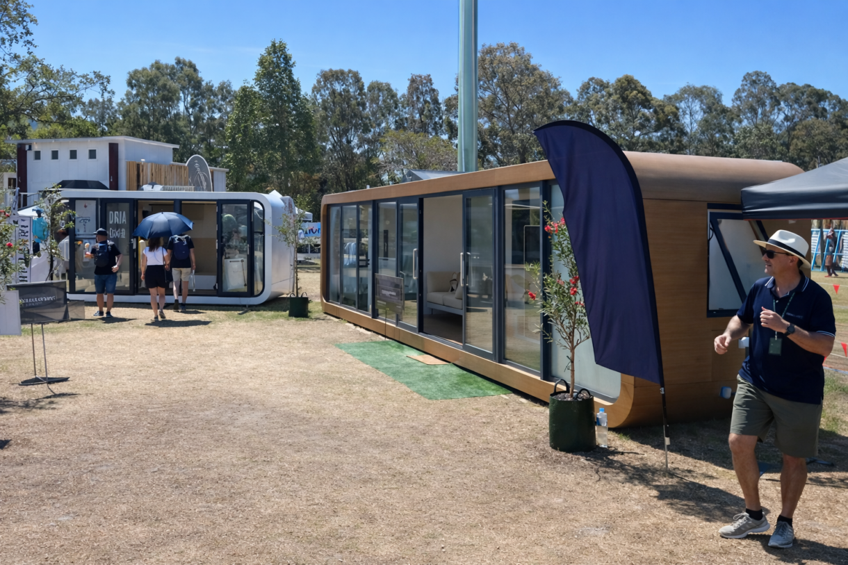 Australian Modular Housing Systems Project for Exhibition and Temporary Use Featured Image