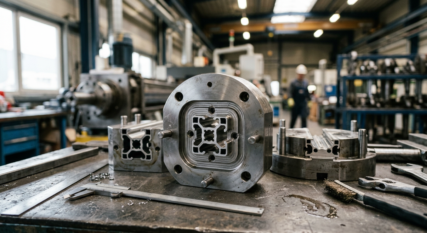 Precision aluminum extrusion die used in patented manufacturing process
