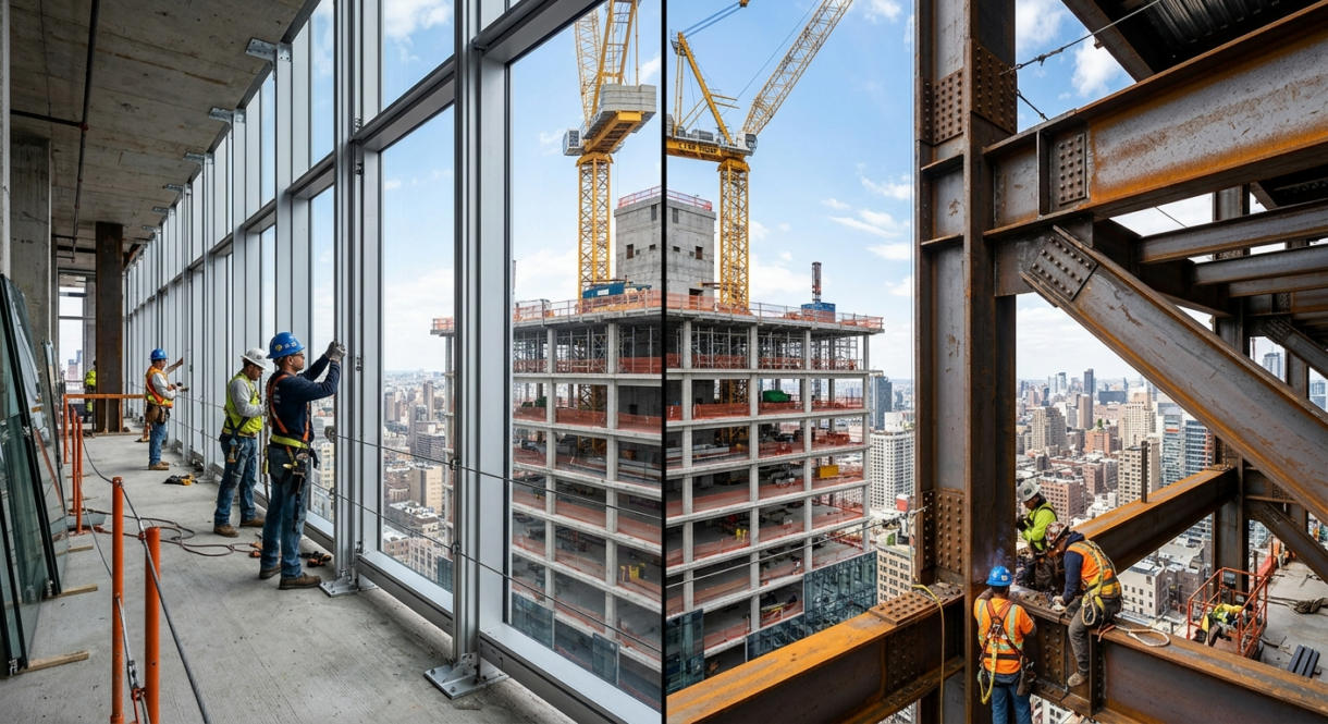Aluminum vs. Steel Framing for Curtain Walls: Weight, Cost, and Corrosion Tradeoffs Featured Image