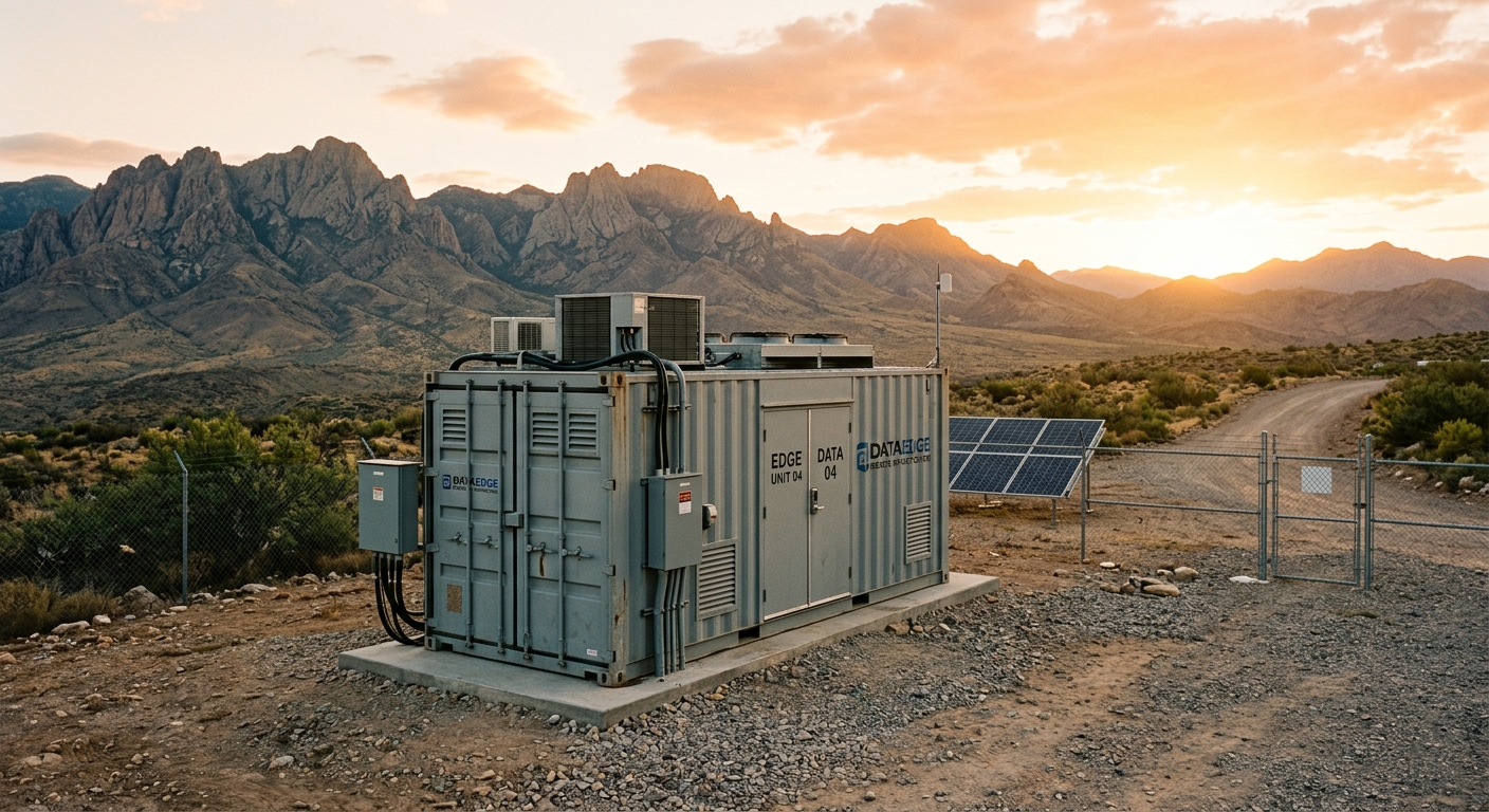 Modular edge data center unit deployed at a remote industrial site