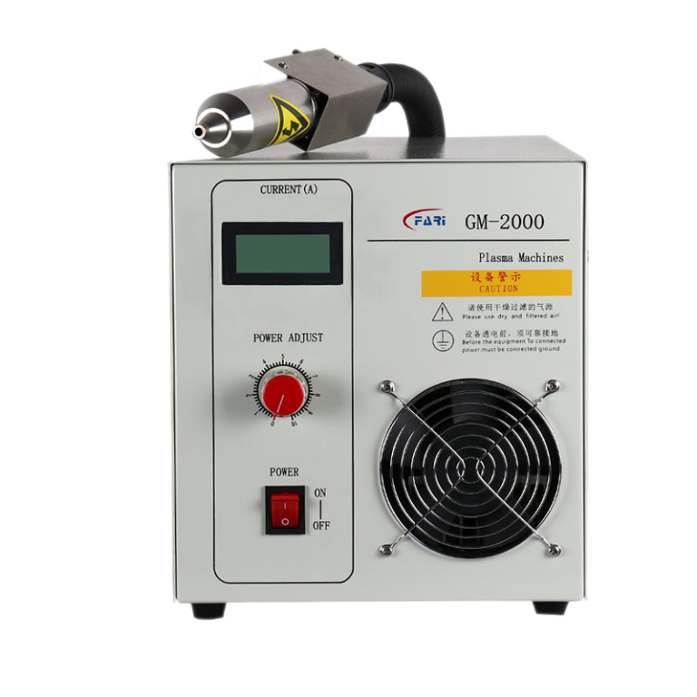 GM-2000 plasma machine with controls and hose for surface activation