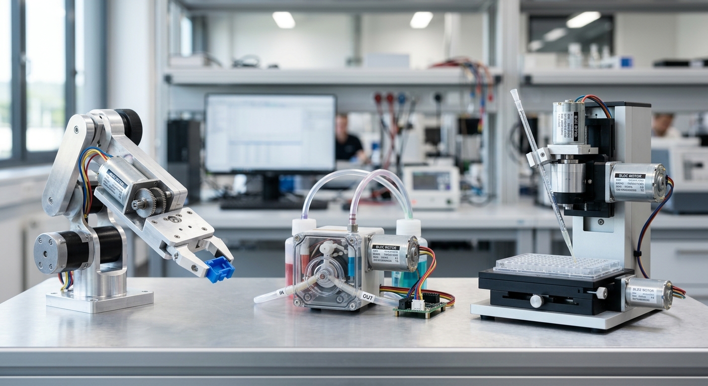 Compact brushless DC motors used in robotics medical and precision instruments