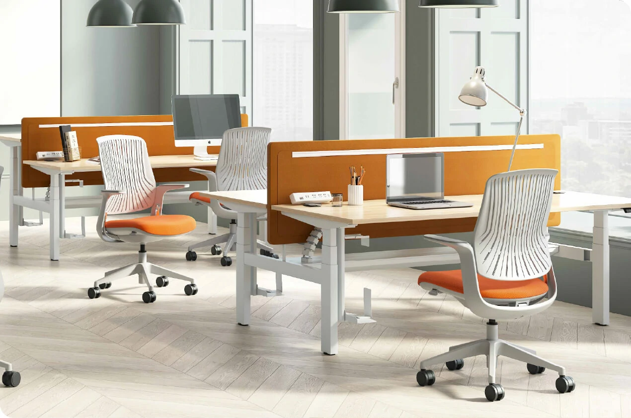 VASEAT office chairs installed in a staff workspace