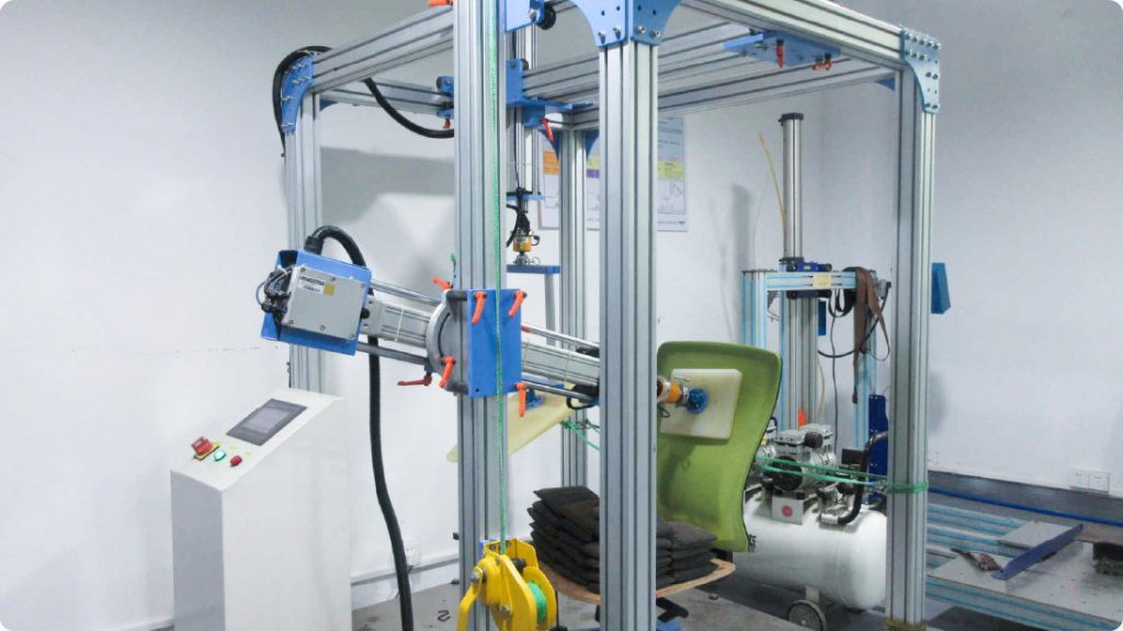 Back durability testing at the VASEAT quality control centre