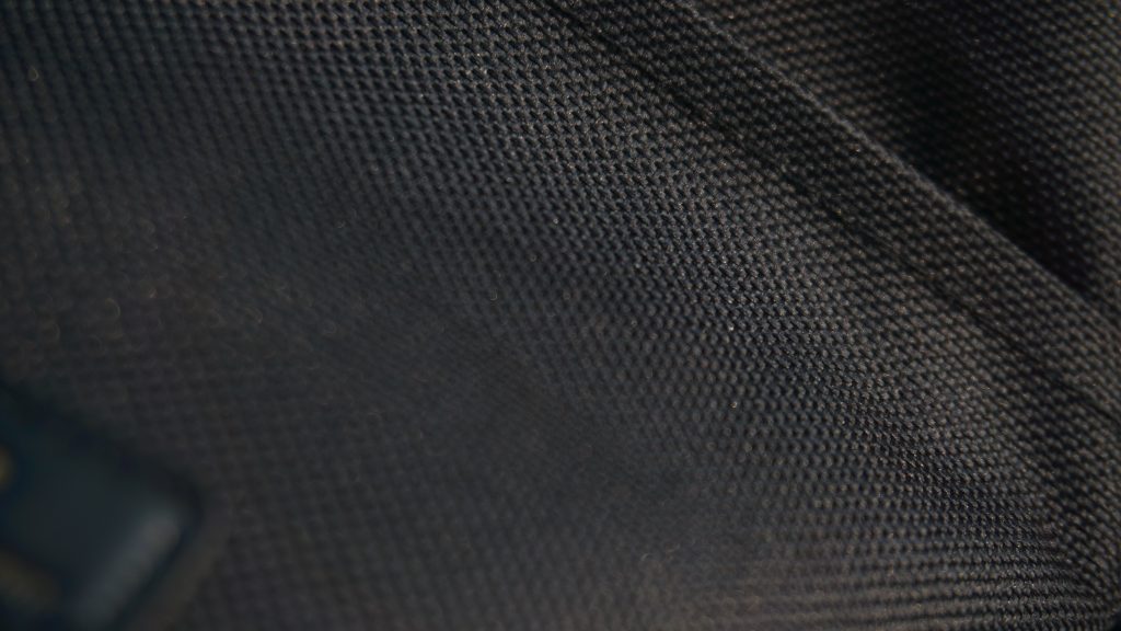 Office chair with breathable mesh backrest.