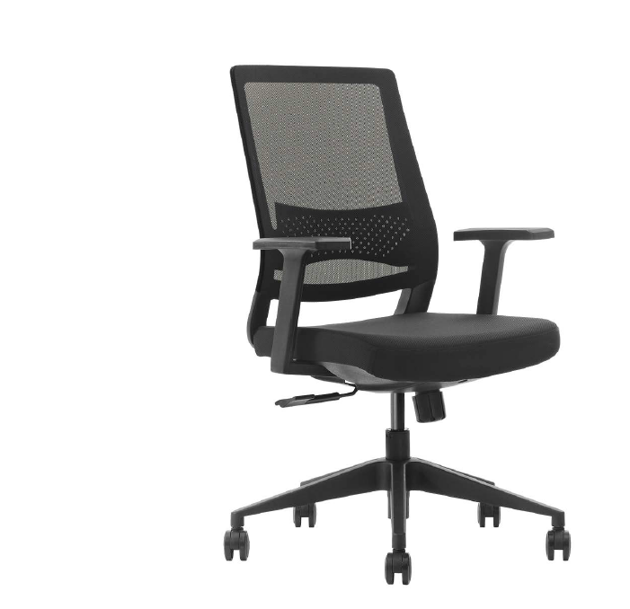 Office chair with 360° swivel function for smooth and flexible rotation.