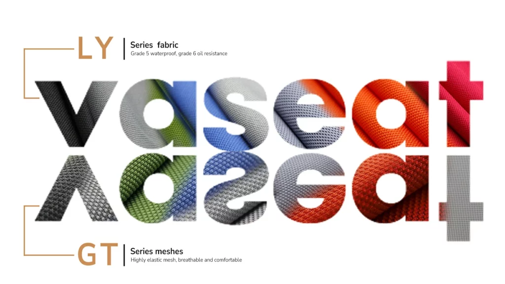 Durable, breathable fabric tested for colorfastness and strength.