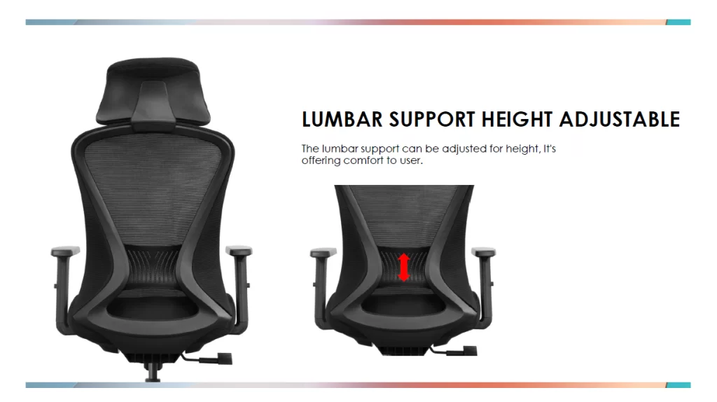 ergonomic office chair with adjustable lumbar support