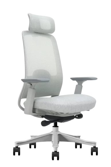 Grey mid-back ergonomic office chair