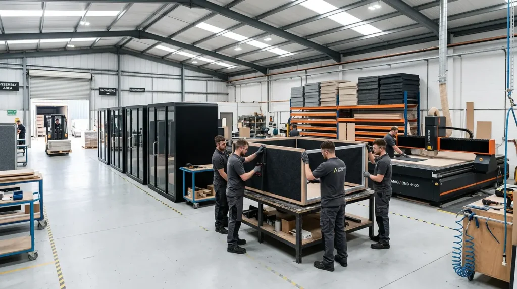 Workshop manufacturing office acoustic phone booths